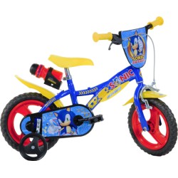 Sonic 12 Inch 21 cm Boys Fixed Gear Blue/Yellow