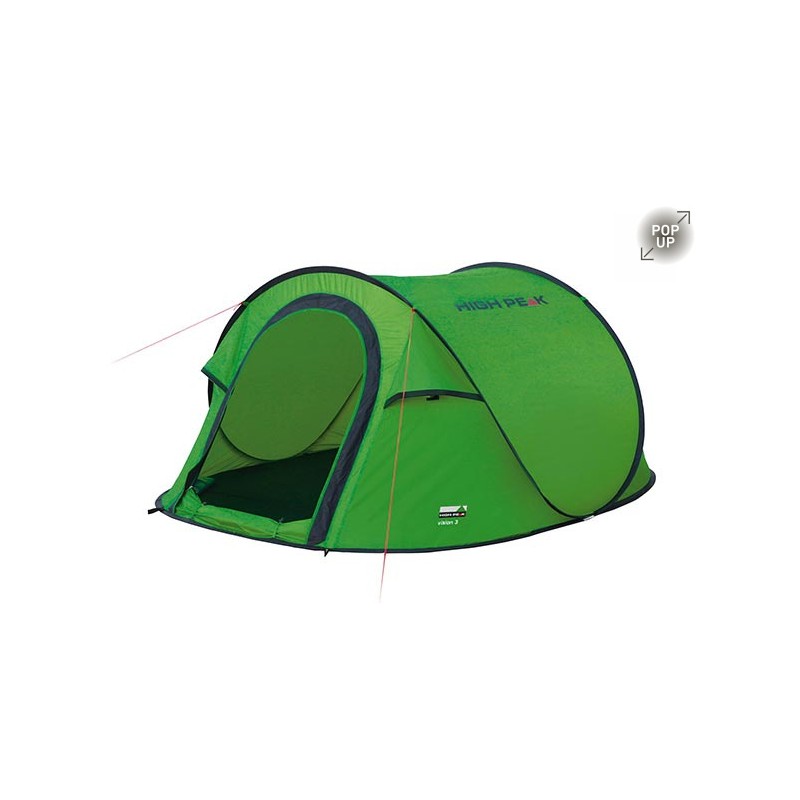 Vision 3.0 Pop-up Tent 3-person 235 x 180 cm Green - Teknashop Ltd