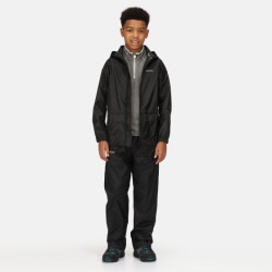 rain pants Pack It junior black size 7-8 years - Teknashop Ltd