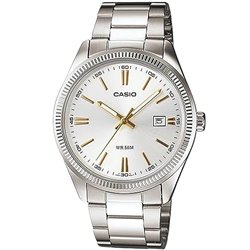 Men's Watch Casio DATE - SILVER, GOLD INDEXES (Ø 39 mm) (S7273768) - Teknashop Ltd