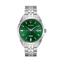 Men's Watch Bulova 96B424 Green Silver (S7295077)