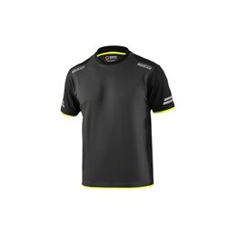 Men’s Short Sleeve T-Shirt Sparco TW Yellow Grey S (S37116028)