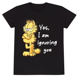 Unisex Short Sleeve T-Shirt Garfield Ignoring You Black (D0801083)