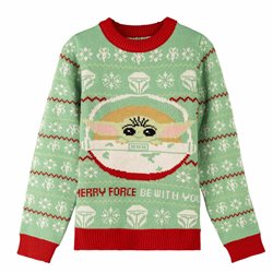 Unisex Jumper The Mandalorian Children's Christmas Green (S0737710)