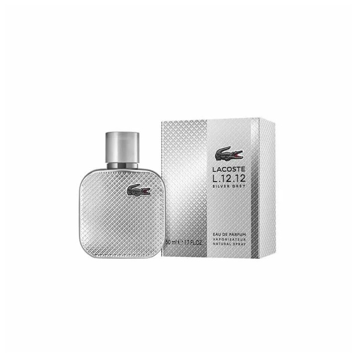 Lacoste L.12.12 Silver Grey Eau De Parfum Spray 50ml - unisex - Teknashop Ltd