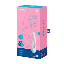 SATISFYER HEAT WAVE VIBRADOR VERDE CON APP 1UN;MUJER