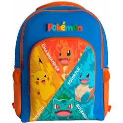 MOCHILA STARTERS POKEMON 43CM ADAPTABLE