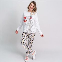 PIJAMA LARGO SINGLE JERSEY LOONEY TUNES GRIS