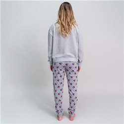 PIJAMA LARGO SINGLE JERSEY MINNIE GRAY