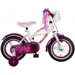 Heart Cruiser 12 Inch 23 cm Girls Coaster Brake White/Purple