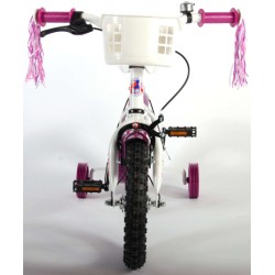 Heart Cruiser 12 Inch 23 cm Girls Coaster Brake White/Purple