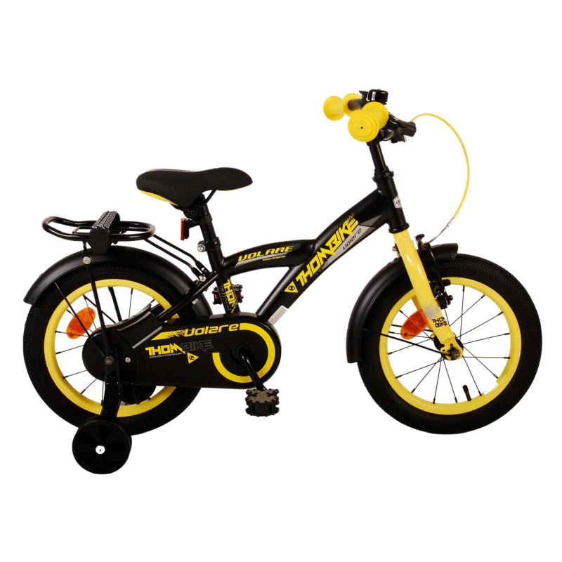 Thombike 14 Inch 22,5 cm Boys Coaster Brake Black/Yellow