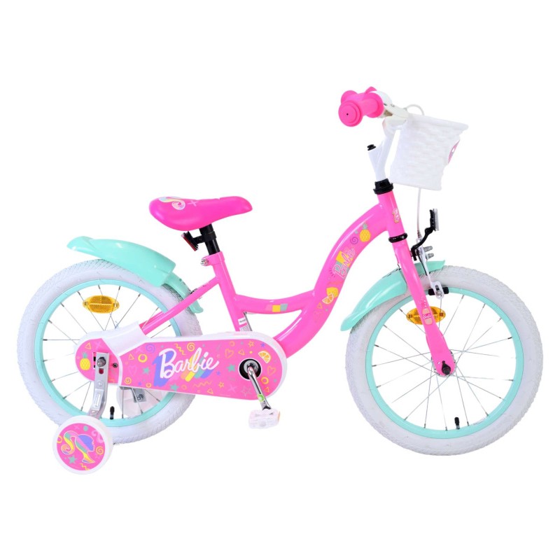 Barbie 16 Inch 25 cm Girls Coaster Brake Pink/Mint Green