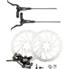 HP4000 Disc Brake Set Front and Rear Black/Silver - Teknashop Ltd