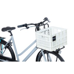 bicycle crate recycled M 29,5 liter white - 21138 - Teknashop Ltd