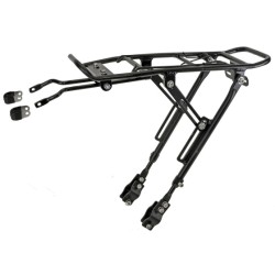 luggage carrier adjustable aluminum black - Teknashop Ltd