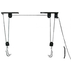 Bicycle Hoist Including Suspension Hooks Rubber Black - Teknashop Ltd