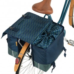 Double Bicycle Bag Recycled Pet 40 liters Vibrant Blue - Teknashop Ltd