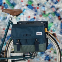 Double Bicycle Bag Recycled Pet 40 liters Vibrant Blue - Teknashop Ltd