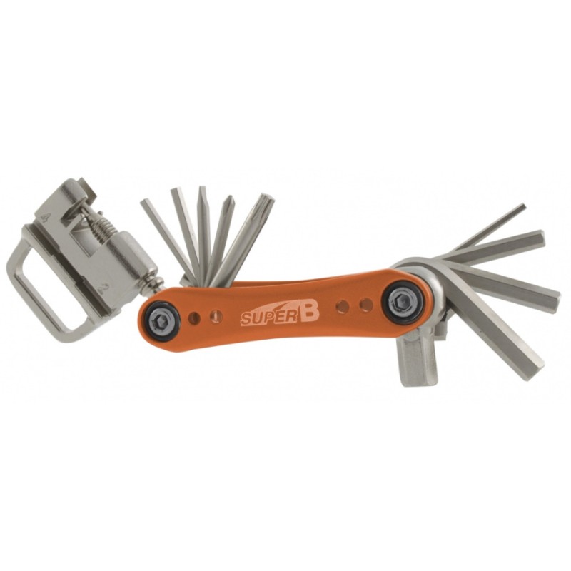 multitool TB-FD40 17 functions 73 x 45 mm stainless steel orange - Teknashop Ltd