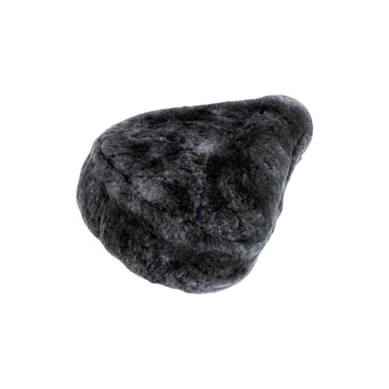 saddle cover 26 x 24 cm sheepskin anthracite - Teknashop Ltd