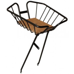 Compact Front carrier with Basket 30 x 38 cm Steel Black - Teknashop Ltd