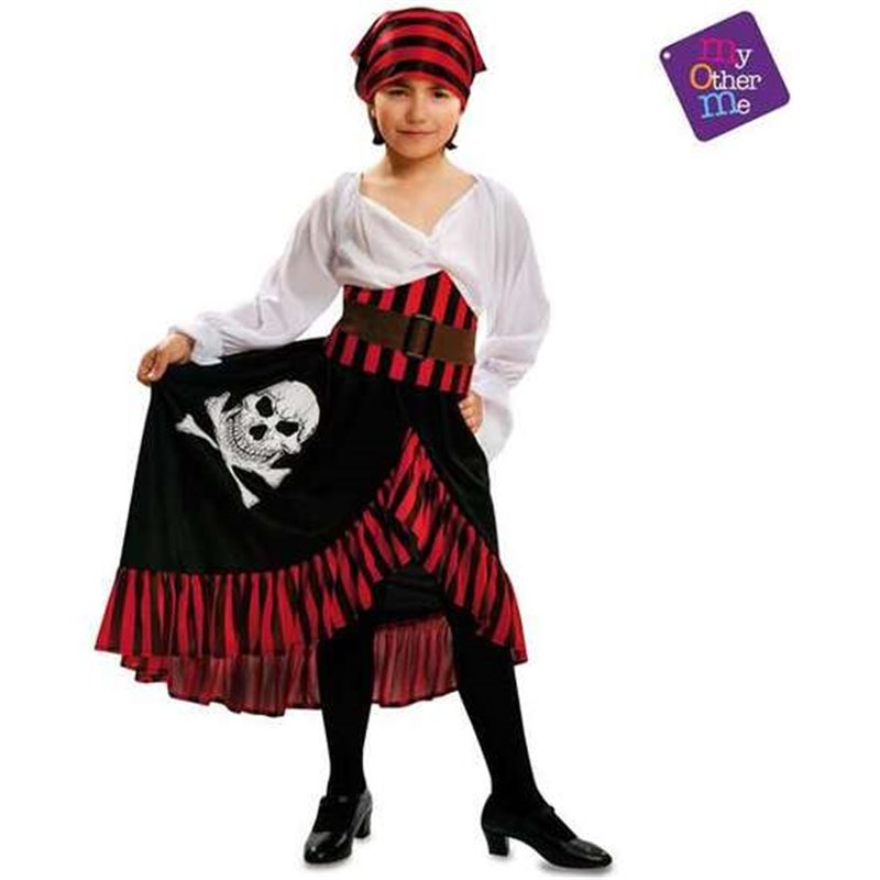 DISFRAZ BANDANA PIRATE 12-24 MESES (PAÑUELO, VESTIDO, CORSÉ Y CINTURÓN)