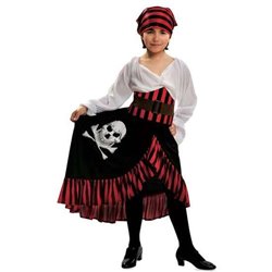 DISFRAZ BANDANA PIRATE 12-24 MESES (PAÑUELO, VESTIDO, CORSÉ Y CINTURÓN)