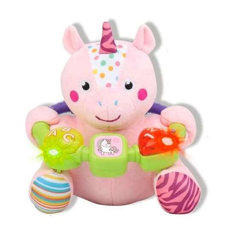 PELUCHE UNICORNIO MUSICAL 20 CM CON LUCES Y ACTIVIDADES