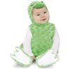 DISFRAZ BEBÉ PATITO PELUCHE VERDE (VESTIDO, GORRO, COLA Y PATUCOS) TALLA 12-24 MESES