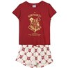 PIJAMA CORTO SINGLE JERSEY PUNTO HARRY POTTER DARK RED