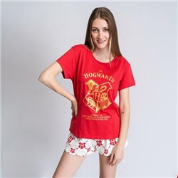 PIJAMA CORTO SINGLE JERSEY PUNTO HARRY POTTER DARK RED