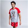 PIJAMA CORTO SINGLE JERSEY PUNTO MICKEY RED