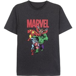 CAMISETA CORTA SINGLE JERSEY PUNTO MARVEL DARK GRAY