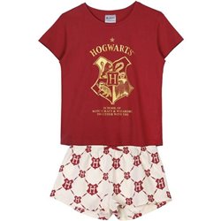 PIJAMA CORTO SINGLE JERSEY PUNTO HARRY POTTER DARK RED