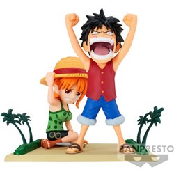 FIGURA LUFFY & NAMI WCF LOG STORIES ONE PIECE 7CM