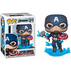 FIGURA POP MARVEL VENGADORES ENDGAME CAPITAN AMERICA WITH BROKEN SHIELD & MJOLNIR