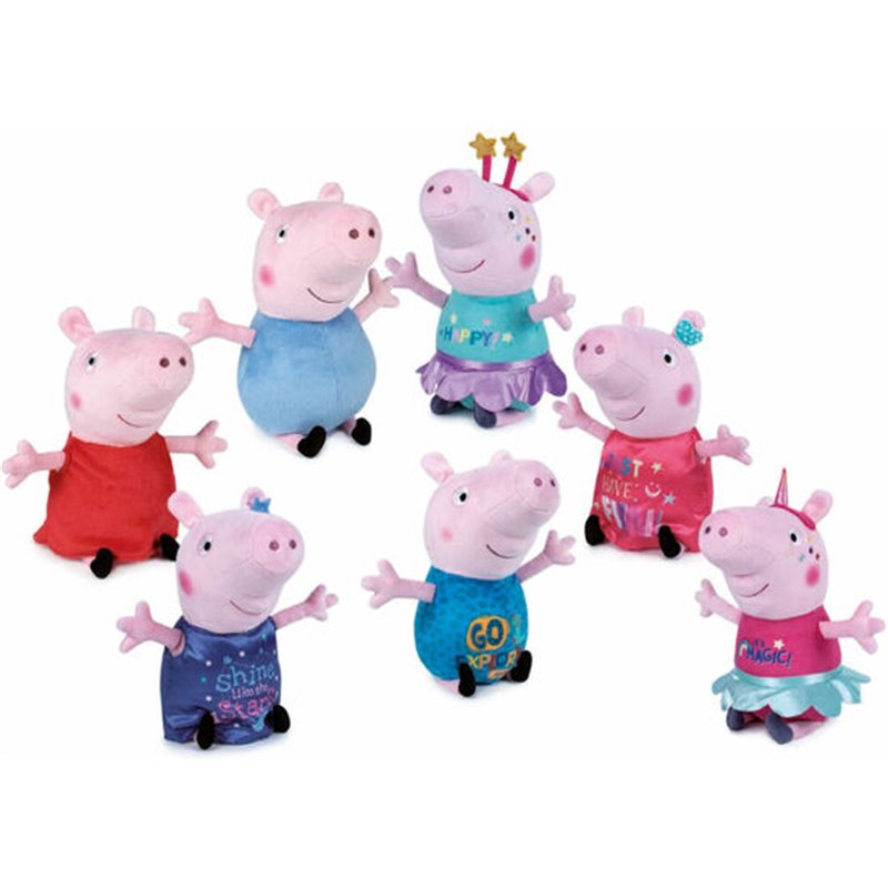 PELUCHE UNICORNS STARS PEPPA PIG 30CM SURTIDO