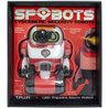 ROBOT SPYBOTS T.R.I.P.CON SU PROYECTOR LED EMITE EL LOGO AVISANDO A LOS POSIBLES INTRUSOS QUE LA ZONA ESTÁ PROTEGIDA POR LOS SPY