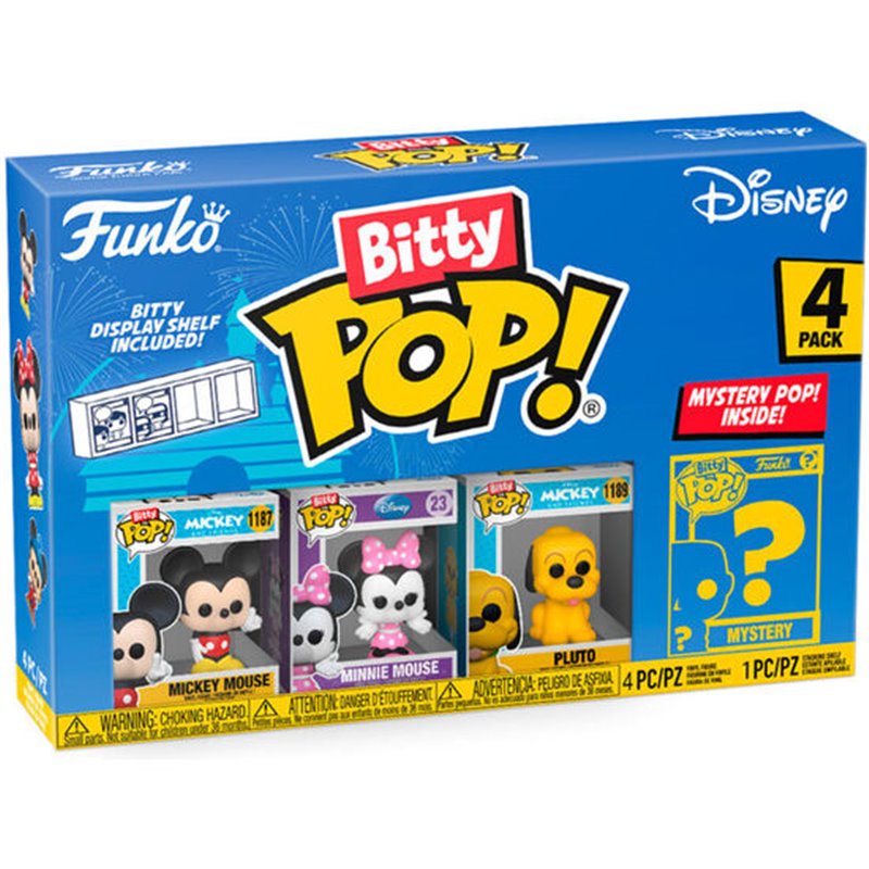 BLISTER 4 FIGURAS BITTY POP DISNEY MICKEY