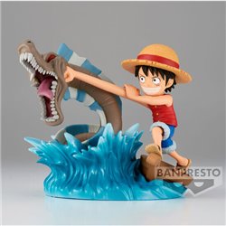 FIGURA MONKEY D LUFFY VS LOCAL SEA MONSTER LOG STORIES ONE PIECE 7CM