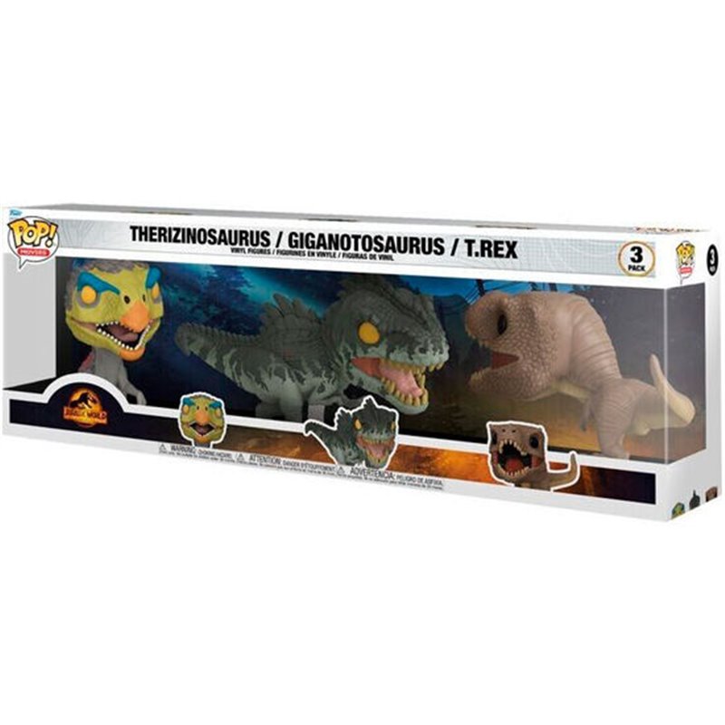 BLISTER 3 FIGURAS POP JURASSIC WORLD