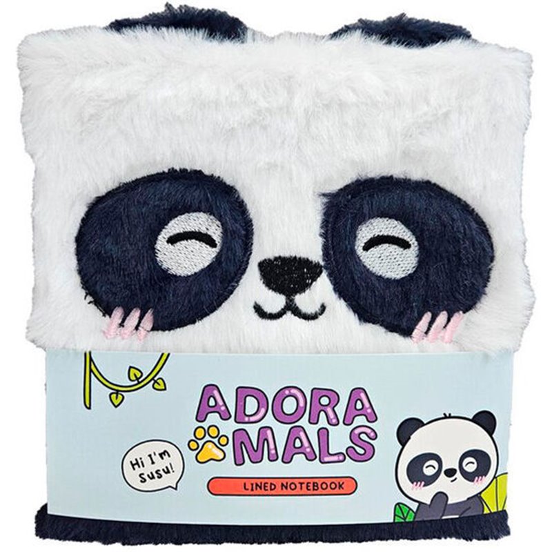 CUADERNO PELUCHE A5 OSO PANDA ADORAMALS