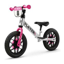 BICICLETA SIN PEDALES NEW BIKE PLAYER CON LUCES ROSA10"