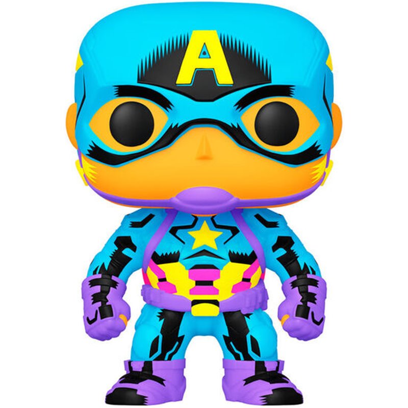 FIGURA POP MARVEL CAPTAIN AMERICA BLACK LIGHT EXCLUSIVE