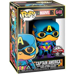 FIGURA POP MARVEL CAPTAIN AMERICA BLACK LIGHT EXCLUSIVE