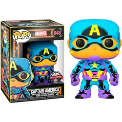 FIGURA POP MARVEL CAPTAIN AMERICA BLACK LIGHT EXCLUSIVE