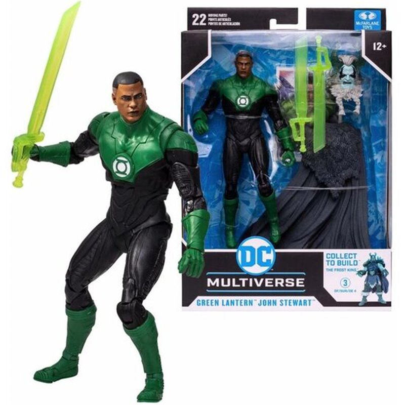 FIGURA JOHN STEWART GREEN LANTERN MULTIVERSE DC COMICS 18CM