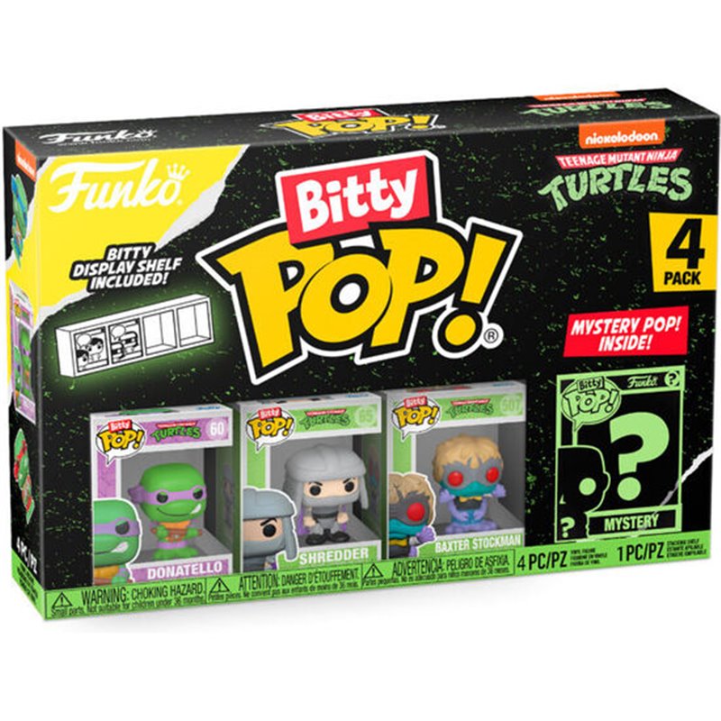 BLISTER 4 FIGURAS BITTY POP TORTUGAS NINJA DONATELLO