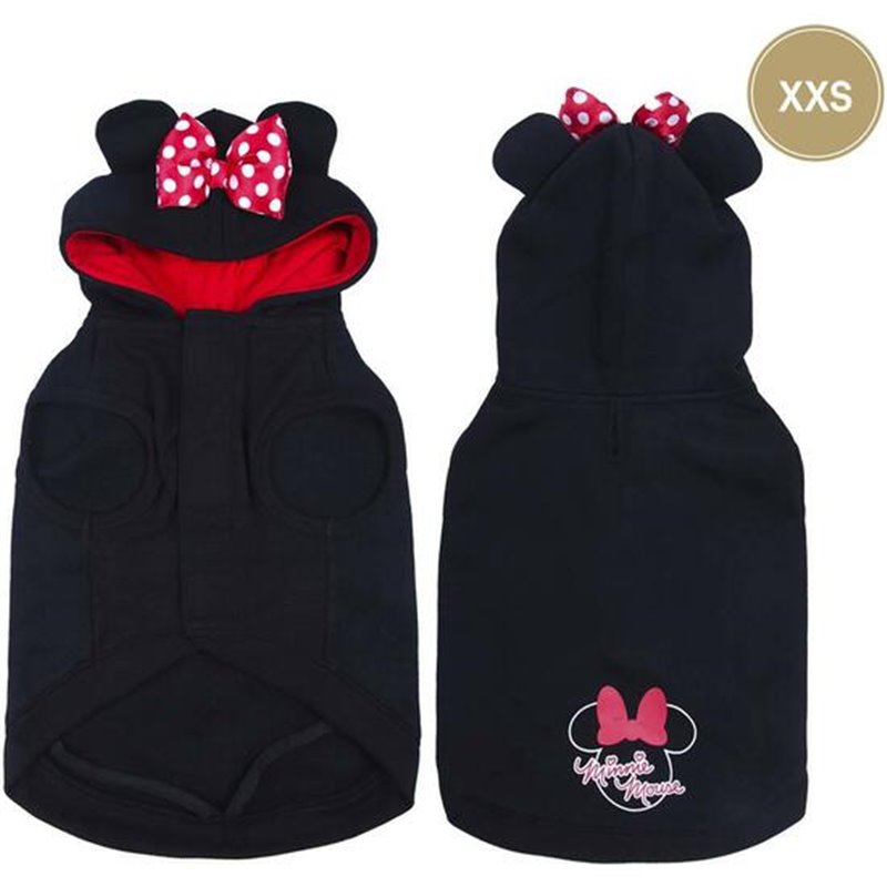 SUDADERA PARA PERRO XXS COTTON BRUSHED MINNIE BLACK